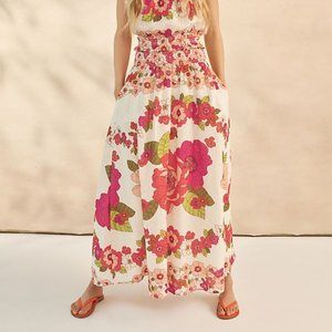 Anthropologie Briar Smocked Maxi Skirt SOLD OUT M